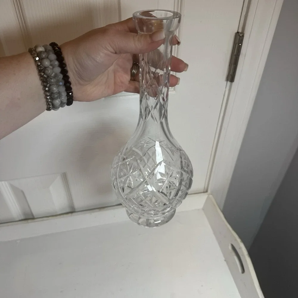 Vintage‎ Embellished CRYSTAL DECANTER Nice Condition Retro Antique